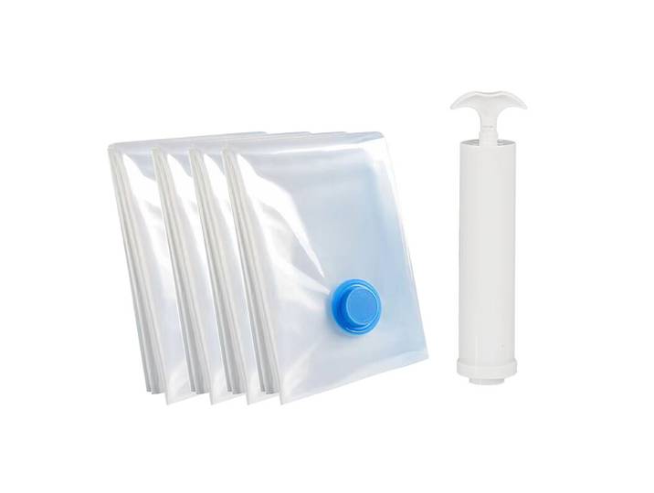 JORDAN&JUDY 5-pack medium vacuüm opbergzakken met handpomp, ruimtebesparend, vochtwerend
