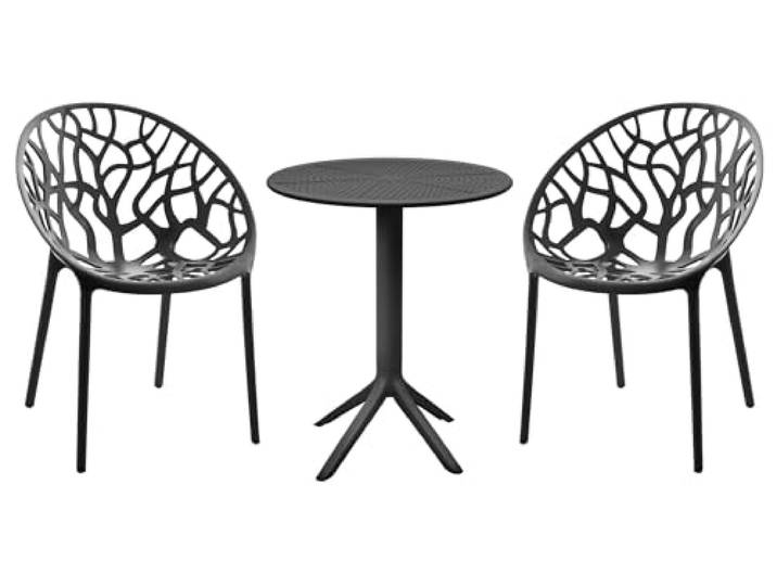 CLP Sitzgruppe Set, moderner Stil, hochwertiges Gestell schwarz, ideal für Esszimmer, Wohnküche, Serie Hoscana Farbe schwarz