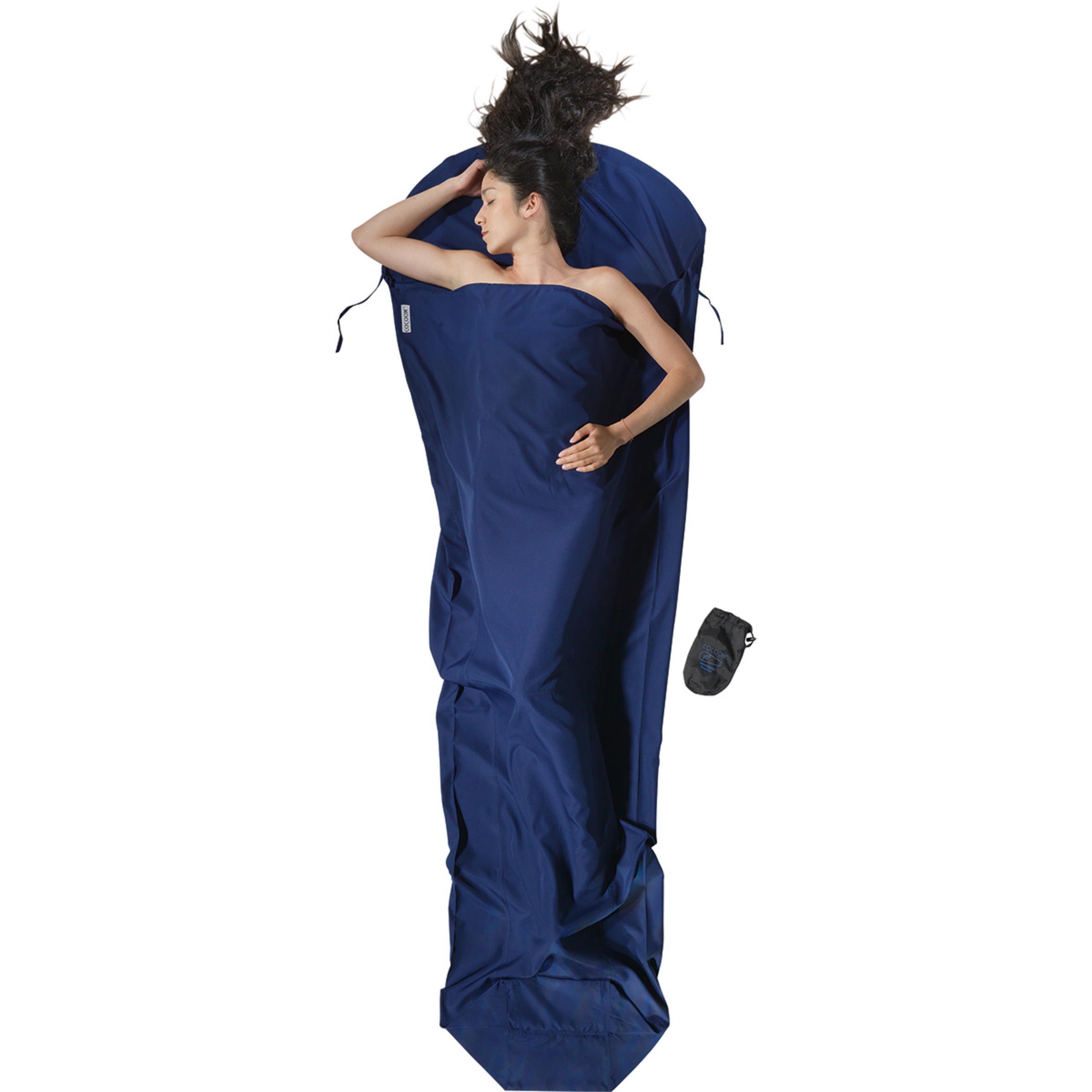 Cocoon MummyLiner Microfiber Hüttenschlafsäcke & Inlets blau Größe MAX. 230CM Camping Schnell trocknend