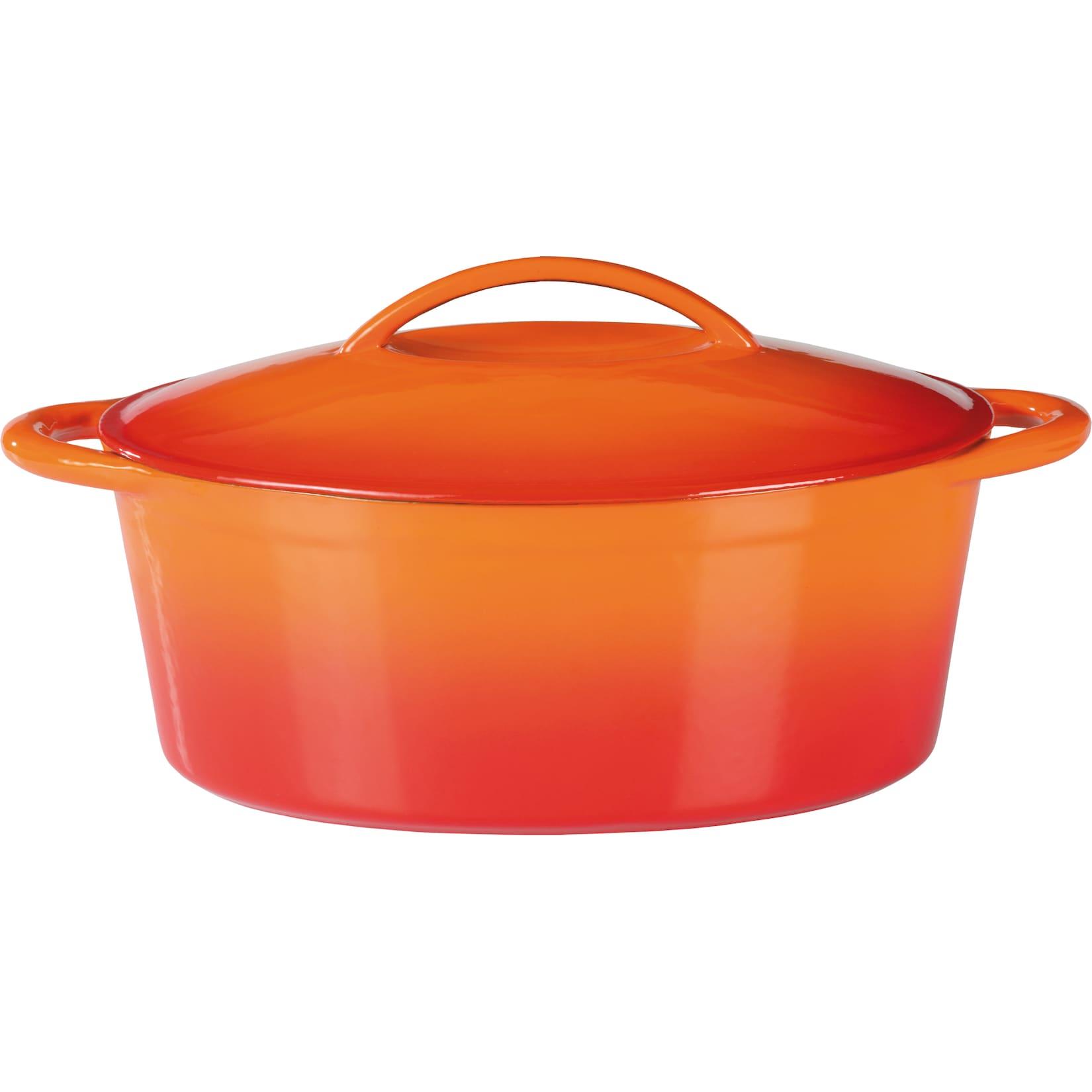 GSW Gusseisen Ovaler Bräter Orange Shadow 33x25cm, 7,0 L