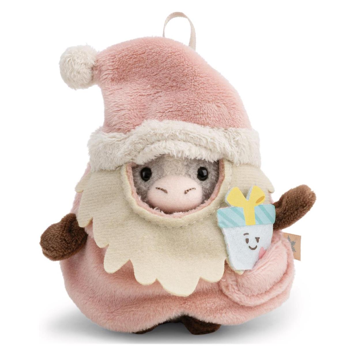 NICI plush toy pony Hoppi grey with present and santa costume 8 cm (8 cm) (63428)