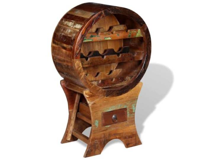Makastle Weinregal für 10 Flaschen Altholz Massiv 55x30x90cm
