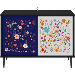 vidaXL, TV Möbel, Cordorano (Blumenmuster) (33 x 69 x 50.50 cm)