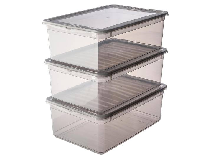 keeeper Bea, Aufbewahrungsbox, Grau, Transparent, Rechteckig, Polypropylen (PP), Einfarbig, Drinnen, Universal