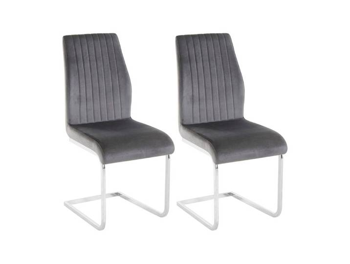 Greta-chaise De Salle à Manger 2 Pk Gris