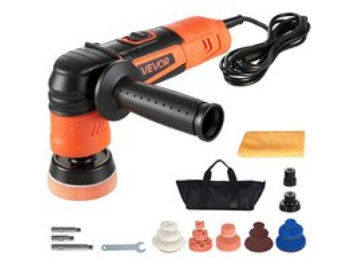 VEVOR Poliermaschine Auto, 30/50/76 mm Rotierender Autopolierer mit 6 Geschwindigkeiten 1000-4500RPM, 600W Schleifmaschinen inkl. Polierpad für Auto, Poliergerät für Wachsen Polieren Kratzerentfernung