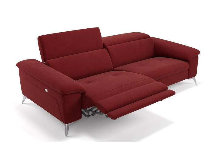 Stoff 3 Sitzer Sofa STELLA mit Relaxfunktion