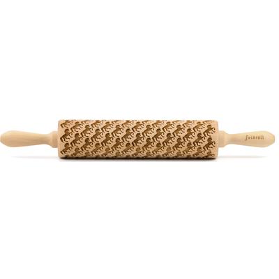 Teigroller FOLKROLL "3D-Motiv-Teigrolle", braun, L:43cm, Massivholz, Teigroller, Pferde