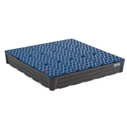 Kleingebindewanne pro-line aus Polyethylen (PE), mit Gitterrost, 180 Liter, 1170x1170x180