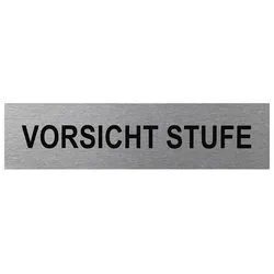 ProPlus SF_972082 Aluminium Türschild "Vorsicht Stufe" 160x40mm Tür Schild