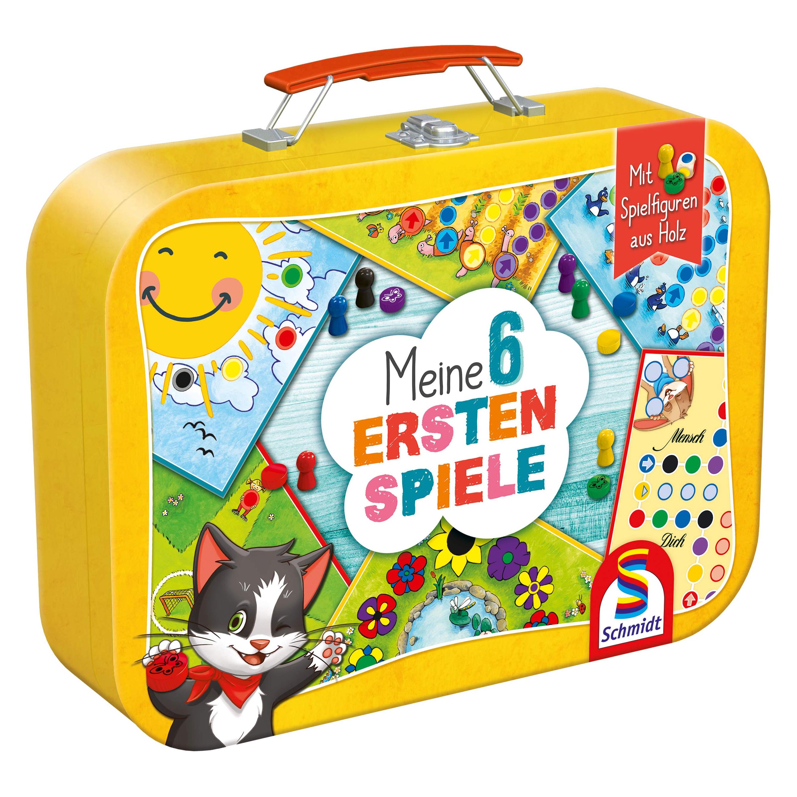 Schmidt Spiele Meine 6 ersten Spiele (Metallkoffer) (2 - 6 Spieler) (40591)