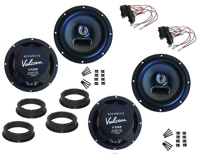 DSX Hifonics Lautsprecher Set für VW Amarok Bj 10-20 Tür Vorne hinten 360W Auto-Lautsprecher (180 W)