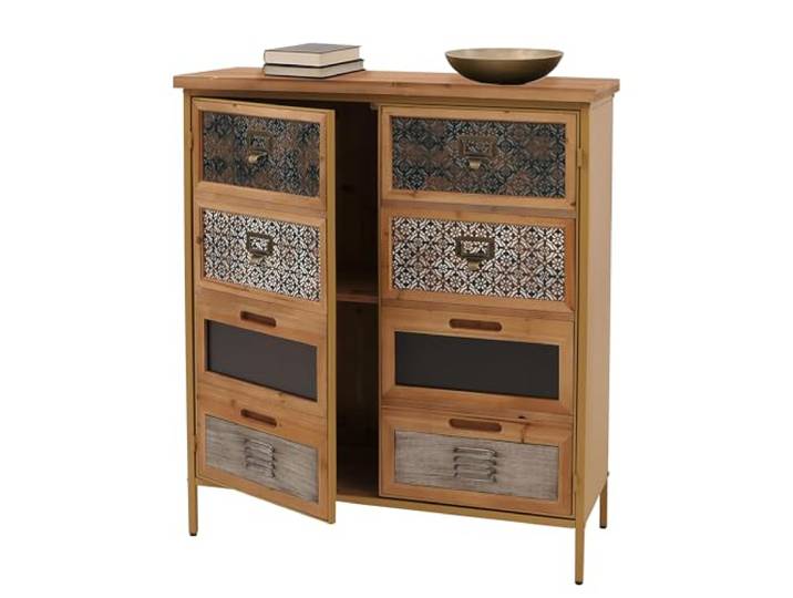 Mendler Apothekerkommode HWC-O79 Vintage Shabby-Look, blau