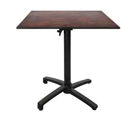 RestooTab - Klappbarer Outdoor Tisch Diabolo 70x70cm Dekor Rost roc