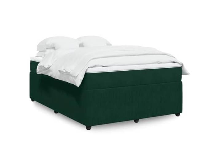 RJPLMFV Lattenrost und Matratze, Velours, Dunkelgrün, 140 x 190 cm Individuelle Taschenfedern, abnehmbarer Topper, optimale Unterstützung, stabiles Design