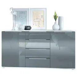 SIDEBOARD Porto Grau Hochglanz
