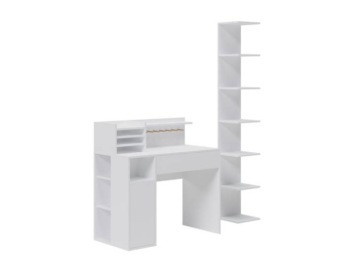 Bureau 2 parties avec bibliothèque Blanc Vicco 41631