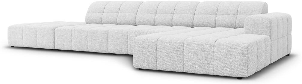 Micadoni Home Chicago 5 Seater Corner Sofa Grey 70cm H X 866.14cm W X 421.64cm D