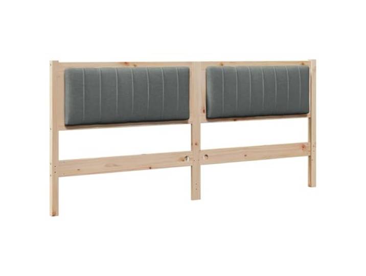 KTHLBRH Gepolstertes Kopfteil aus massivem Kiefernholz, Braun Massives Kiefernholz, weiches Polyestergewebe, Rückwand enthalten, minimalistisches Design, einfache Wartung