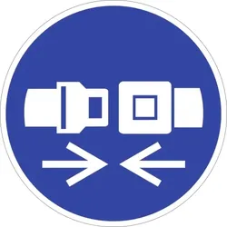 Dreifke® Aufkleber, Rückhaltesystem benutzen ISO 7010, Folie, Ø 200 mm