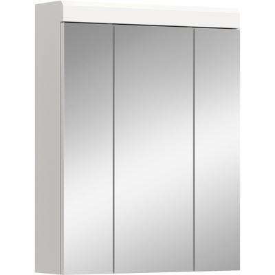 Spiegelschrank WELLTIME "SIENA, Breite 60cm, 3 Spiegeltüren, 9 Fächer, 6 Einlegeböden", weiß (weiß, spiegelglas), B:60cm H:79cm T:18cm, Glas, Holzwerkstoff, Schränke, Spiegelschrank, in verschiedenen Farben erhältlich, Badmöbel, Badschrank, Schrank,...