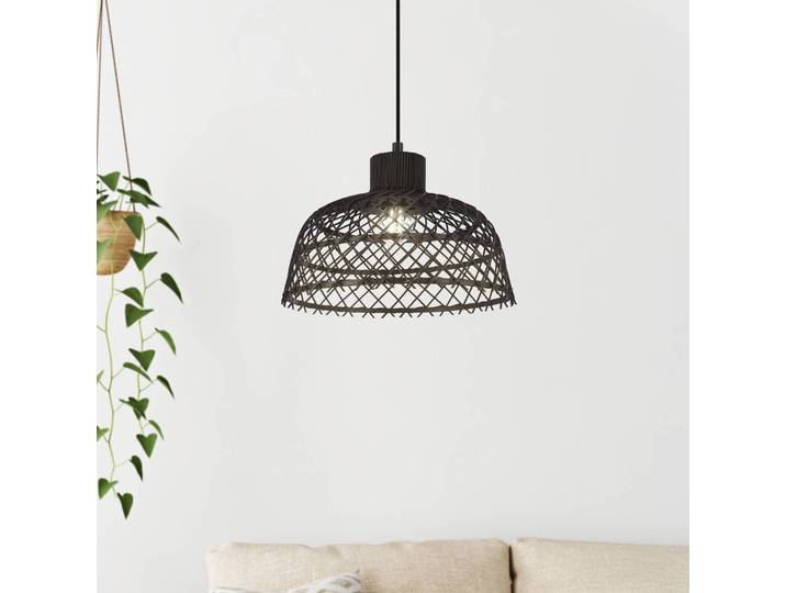 Hanglamp Ausnby, dimbaar, zwart, Woon-/ Eetkamer, Hout, Vintage, Hanglamp