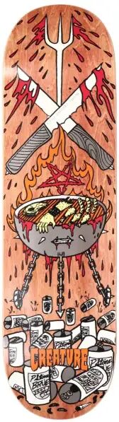 Skateboard Deck Creature Martinez Stab-BQ (8.6" - Braun)