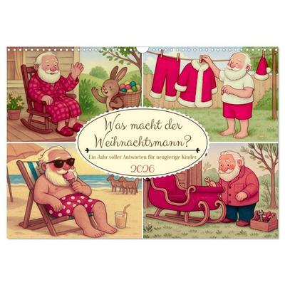 Was macht der Weihnachtsmann? (Wandkalender 2026 DIN A3 quer), CALVENDO Monatskalender