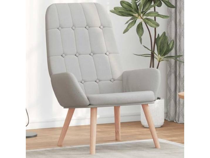IBUQDDV Relaxsessel Wolkengrauer Stoff Polyester Sperrholz Metall Holzfüße Polyesterbezug, atmungsaktiv, stabiles Gestell, Holzfüße, dicke Polsterung, vielseitig nutzbar