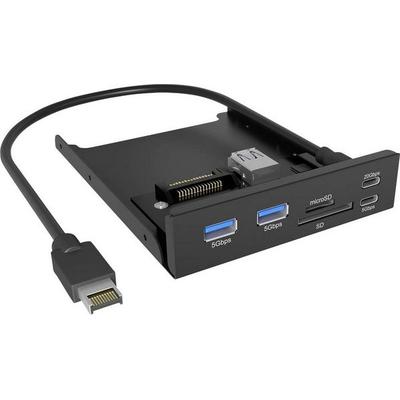 ICY BOX IB-HUB1419-i3 3.5 Zoll Festplatten-Einbaurahmen Schwarz