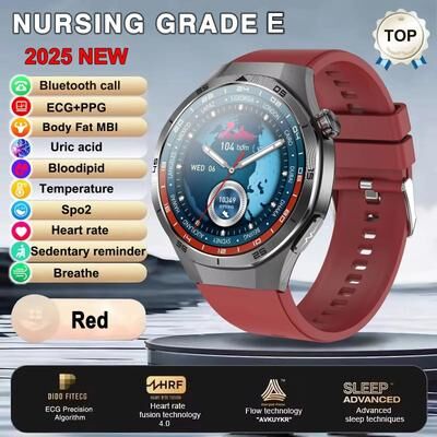 Uplift Picks CoreVitals ECG Smart Watch Health Tracker NFC Bluetooth Call red iatrology Care Grade
