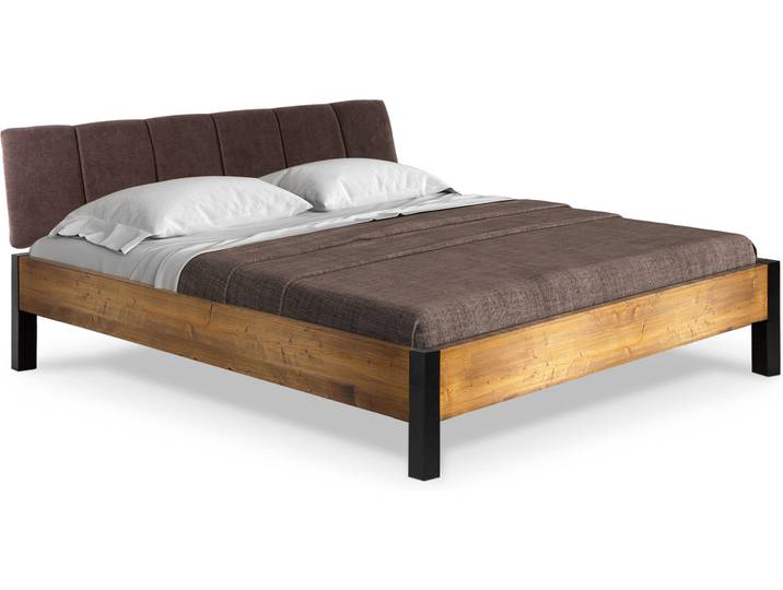 CURBY Bett mit Metallfuß und Polsterkopfteil, Material