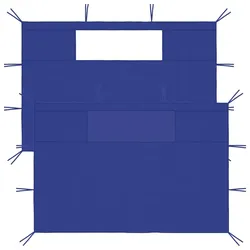 vidaXL Pavillon-Seitenwände mit Fenstern 2 Stk. Blau