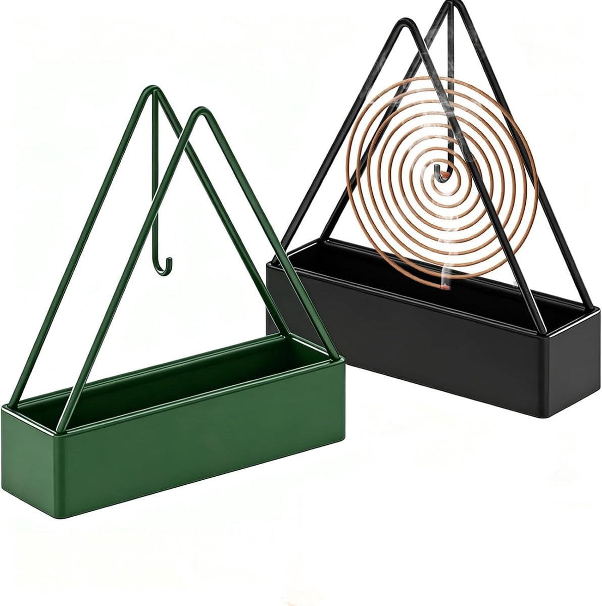 ShopVlot Wierookhouder voor wierookstokjes - Zwart en groen - Modern design