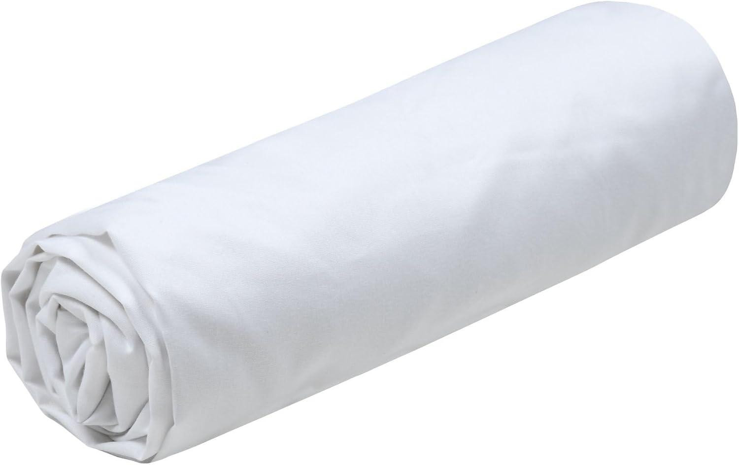 Elysée Hoeslaken Wit - 100% Katoen Percal - B/D/H: 90 x 190 x 30 cm