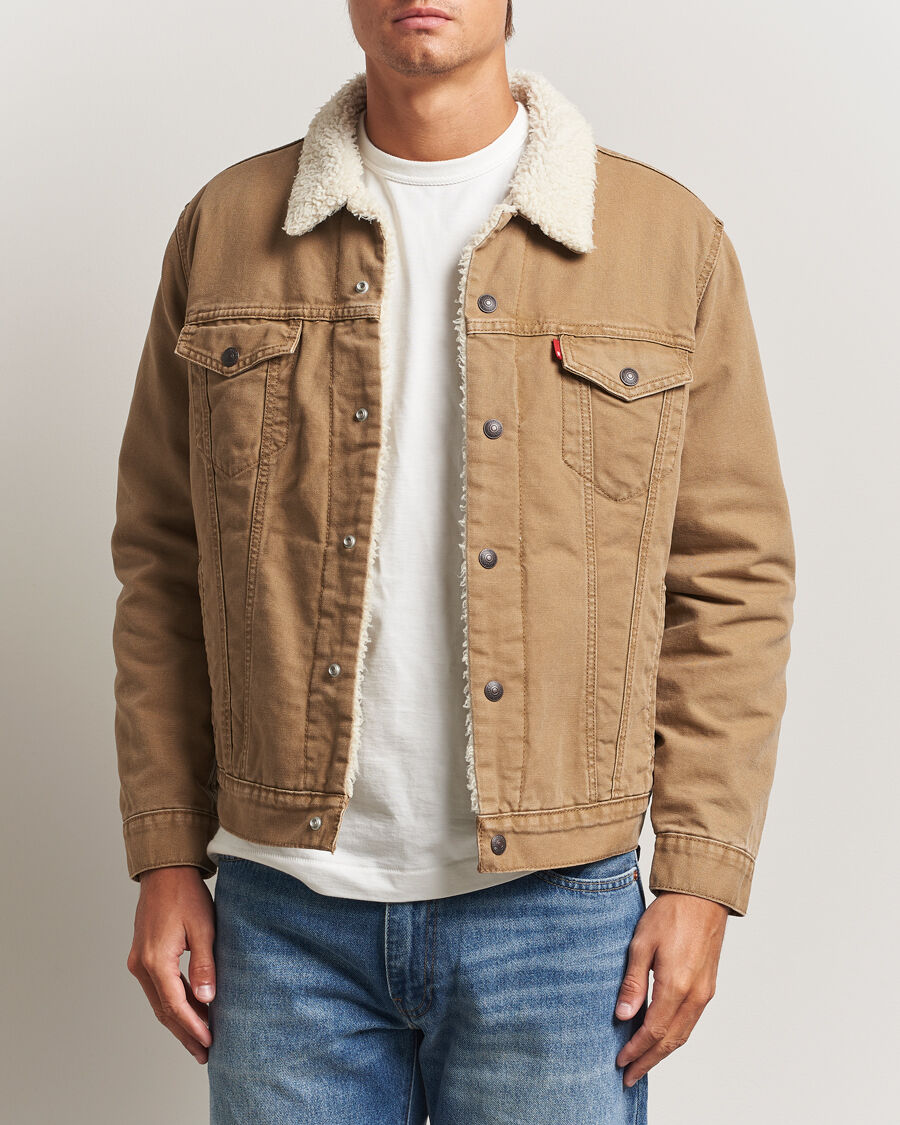 Levi's Type 3 Sherpa Trucker Ermine Brown men S Brun