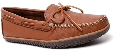 Minnetonka Moosehide Tread - Mens 8 Tan Slip On Medium