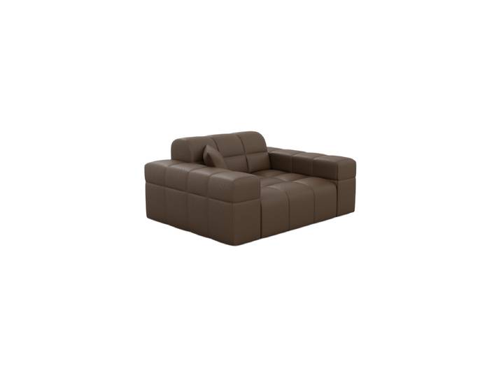 Design Echtleder Loungesessel „Bloom“ Echtleder Dark Brown BLOOMINGLOFT Collection