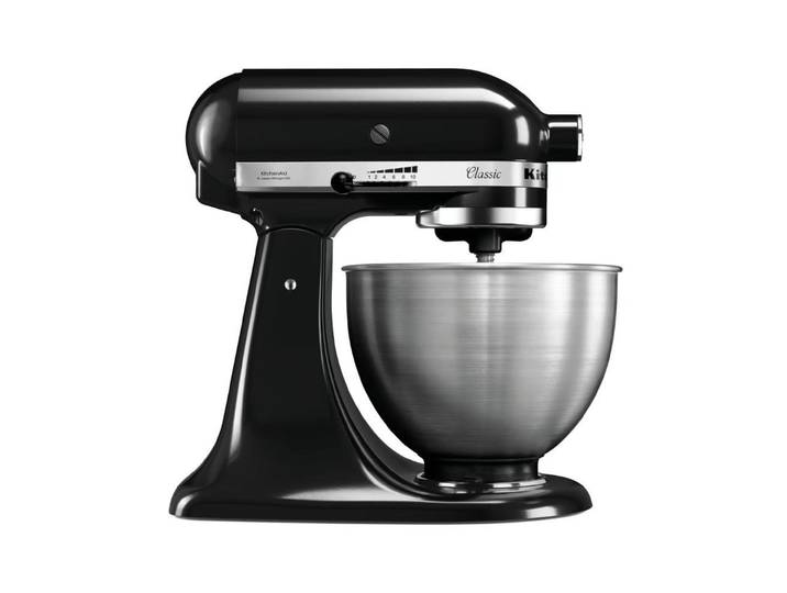 KITCHENAID Küchenmaschine Classic 5K45SSSWH , schwarz, B:35,8cm H:35,3cm T:22,1cm, Küchenmaschinen, Küchenmaschine mit kippbarem Motorkopf, Küchenmaschine