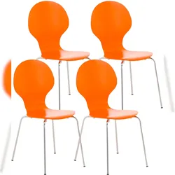 CLP 4x Stapelstuhl DIEGO orange