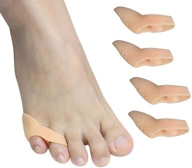 Uplifted Goods Gel Pinky Toe Separator And Protector Set beige 4pcs