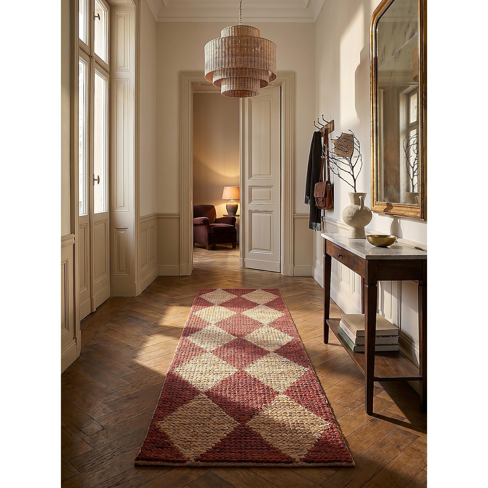 Läufer Rauten Terrakotta 60 x 230 cm - BAIN Kadima Design