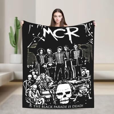 Shop Station My Chemical Romance Blanket Ultra Soft Flannel Throw Blanket For Couch, Bed & Rock Band Home Decor d 29.92 40.16 In