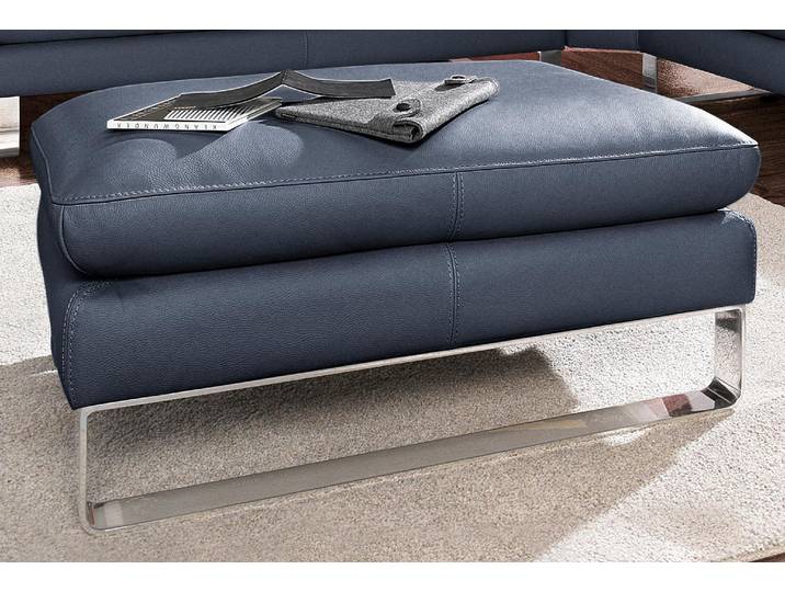 Hocker CALIA ITALIA Dave hochwertig und bequem, B/T 95/68cm , blau, B:95cm H:42cm T:68cm, Hocker, Hocker, mit Kufenfuss