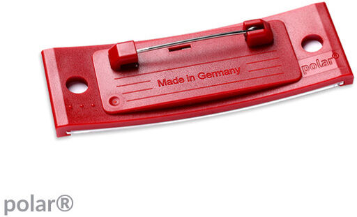 badgetec 10 Unidades - Tarjetas identificativas prendedor polar&reg; rojo   64 x 22 mm, plástico