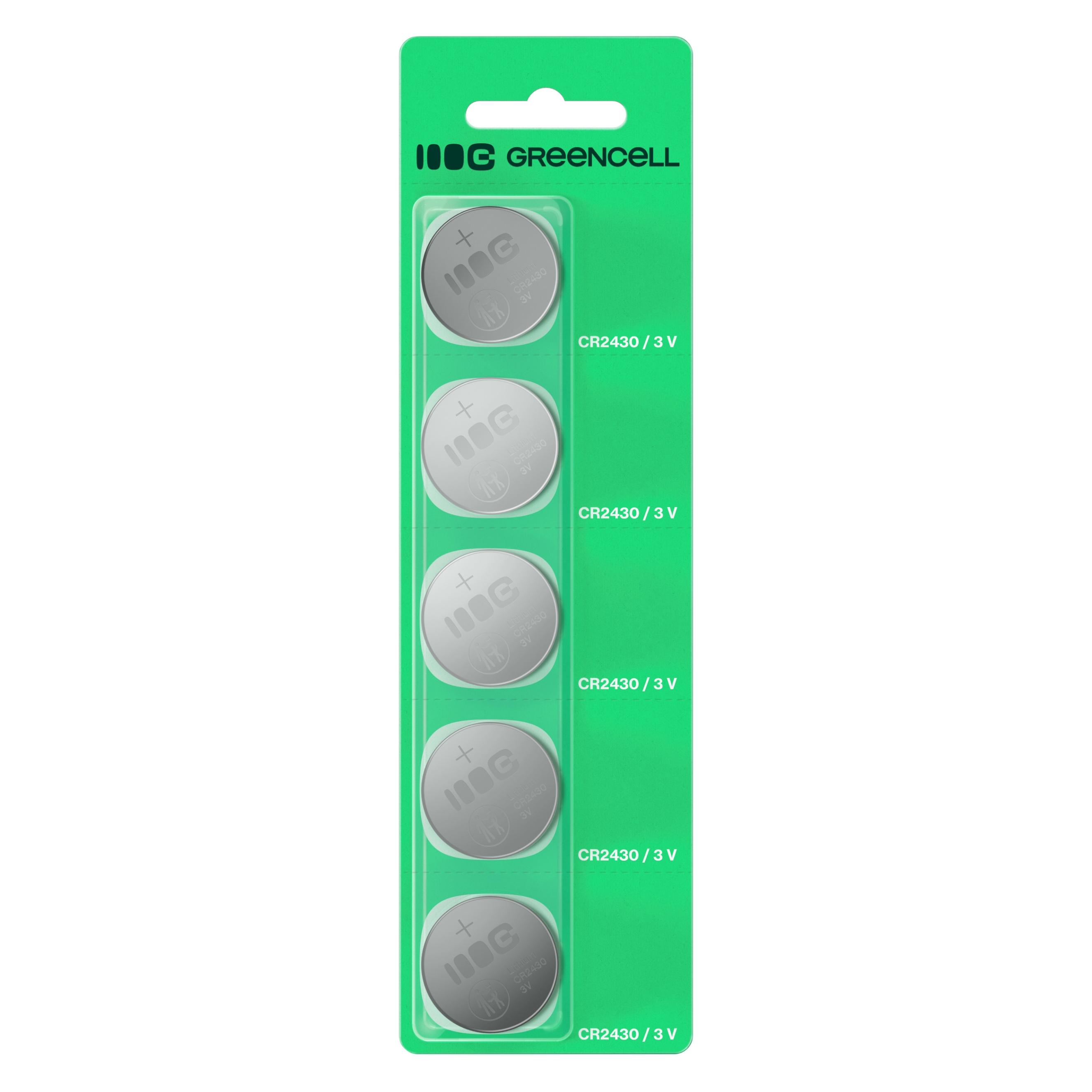 GreenCell Charger Green cell Baterijas Green Cell Blister 5x Lithium Battery CR2430 (5 Stk., CR2430, 290 mAh) (X5CR2430)