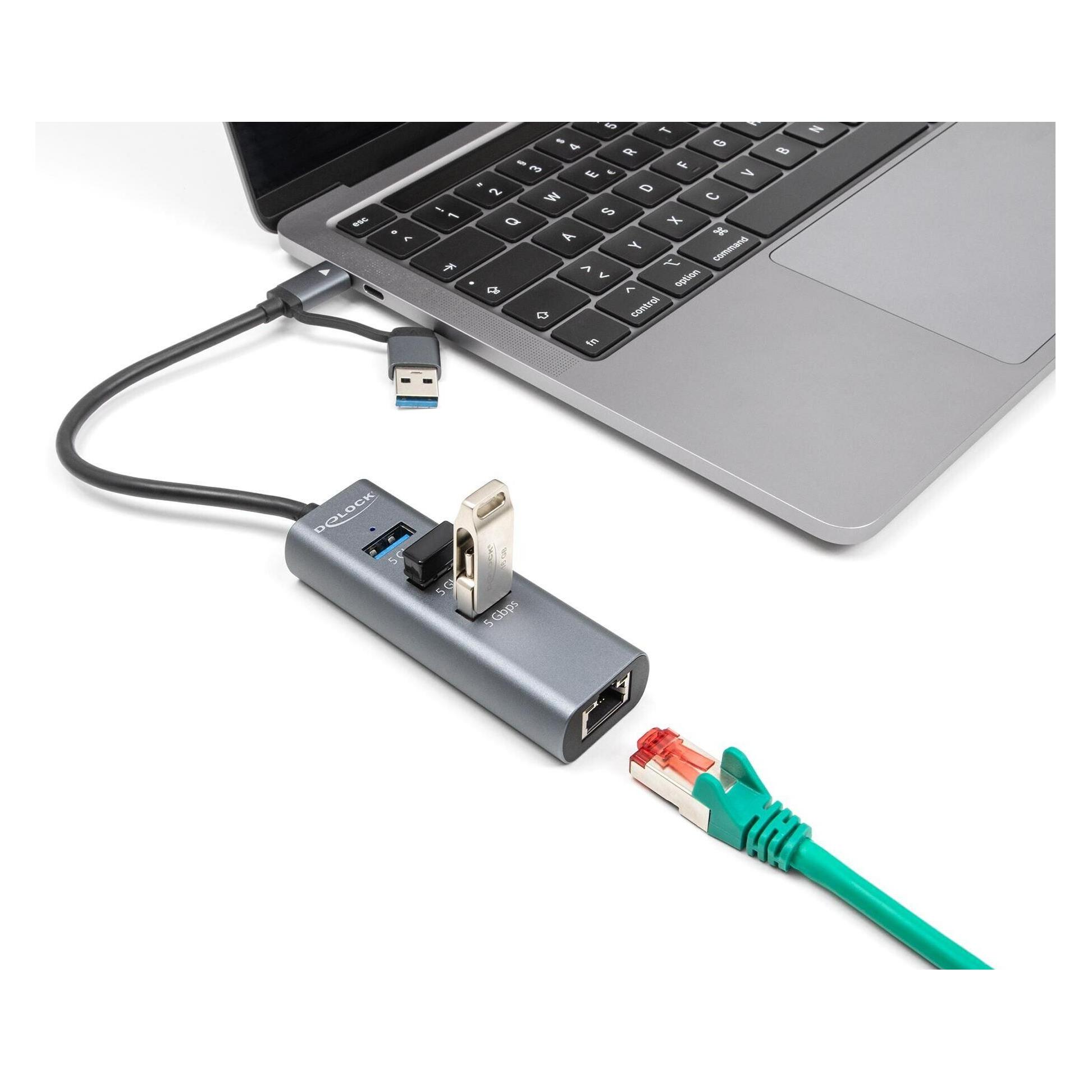 Delock 64282 (USB-A, USB-C, 3 Ports) (64282)