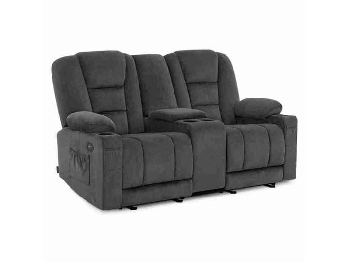 M MCombo Canapé électrique 2 Places avec Fonction Sommeil Chaise de cinéma avec Fonction inclinable 7009 (Gris)