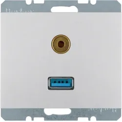 Berker USB/3,5mm Audio Steckdose 3315397003