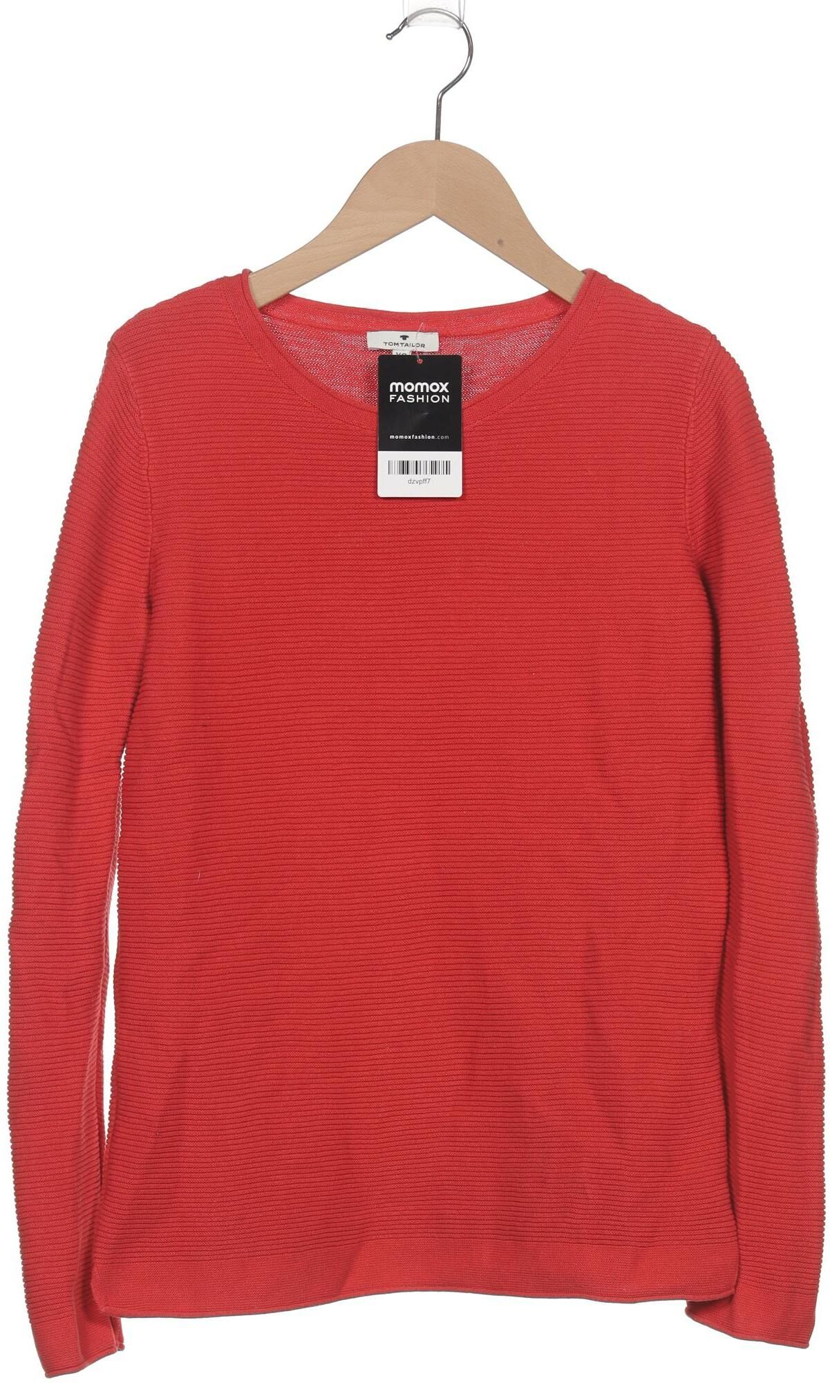 Tom Tailor Damen Pullover, Rot, Gr. XS, Baumwolle - Second Hand